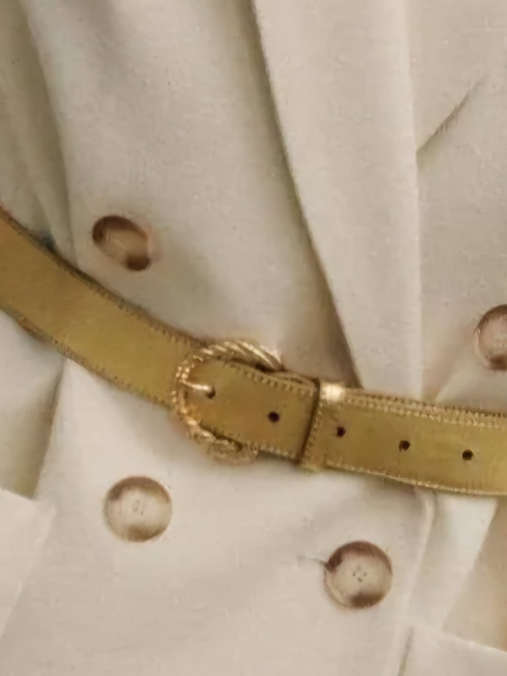 Sezane gold leather belt